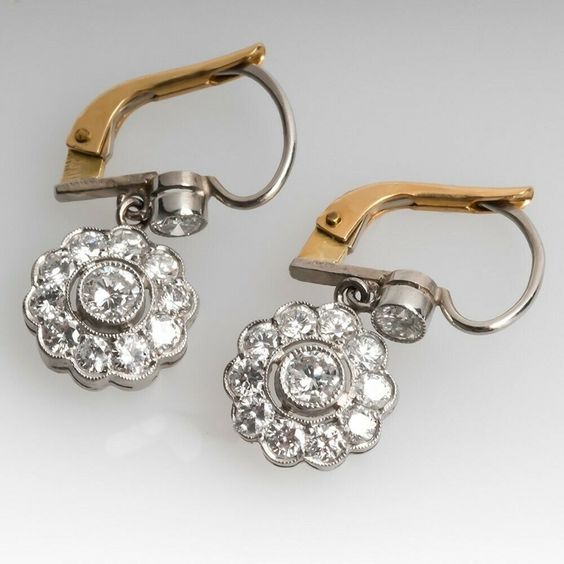 Fascinantes brincos de cristal vintage com design elegante