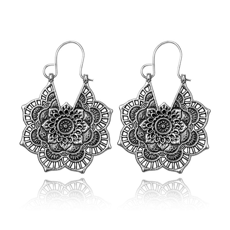Brincos de Mandala de Lótus Estilosos para um Visual Atemporal