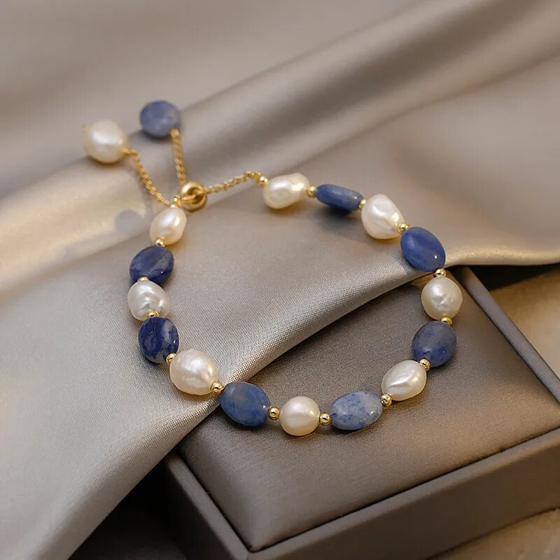 Pulseira elegante com fascinantes pérolas oceânicas