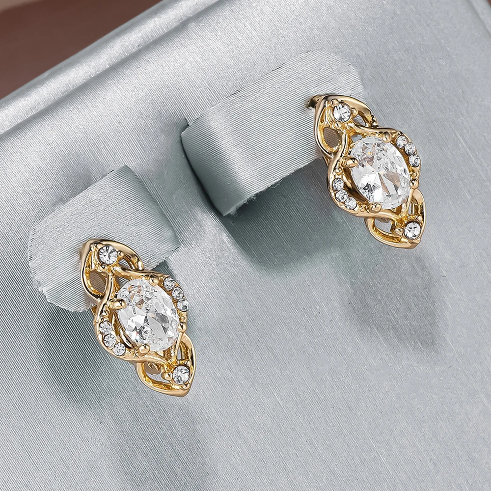 Brincos de cristal fascinantes com intarsias encantadoras