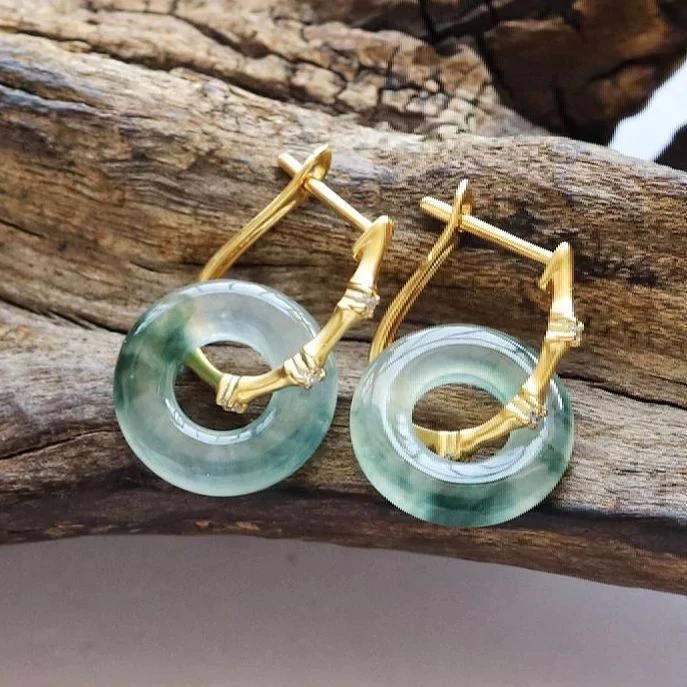 Elegantes Brincos Creole de Cristal Turquesa Vintage - Um Toque de Beleza Atemporal!