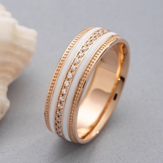 Elegância Clássica: Anel Vintage em Ouro e Branco