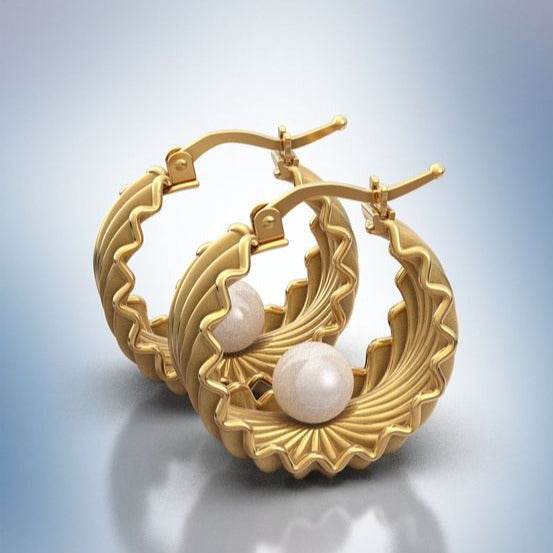 Brincos de Cesta de Pérolas Douradas Vintage Elegantes para um Toque de Luxo