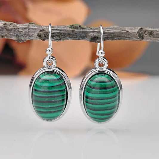 Brincos Vintage-Chrysalis Elegantes em um Tons Verde Trendy
