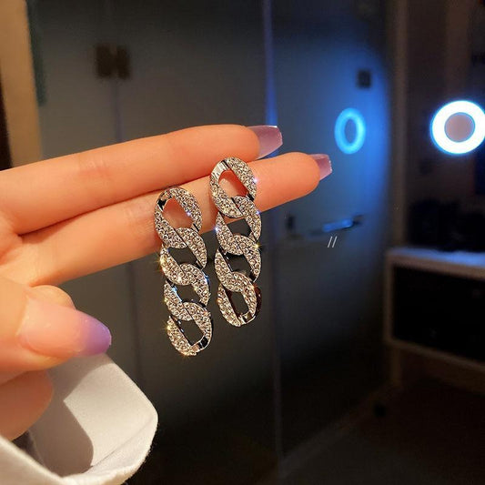 Brincos de Prata Esterlina Brilhantes com Elegantes Laços de Zircónio Dióxido