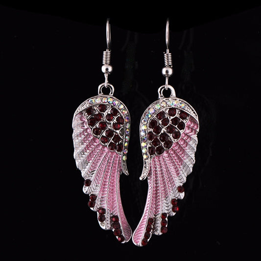 Brincos de anjo de cristal cintilante para um visual celestial