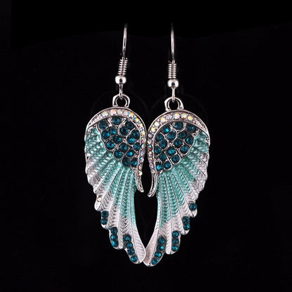 Brincos de anjo de cristal cintilante para um visual celestial