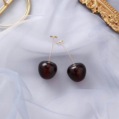 Brincos de cereja vermelha luxuosos para um toque de elegância