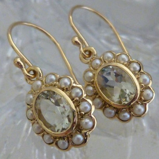 Brincos Boho Brilhantes com Pérolas Elegantes e Cristais