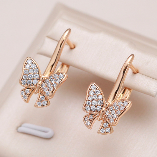 Brincos de Borboleta em Zircônia Elegantes – Um Toque de Glamour e Estilo!