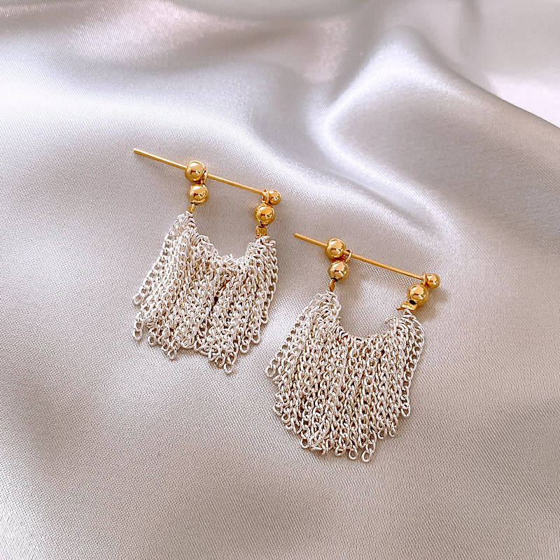 Brincos de cortina de vidro elegantes para uma aparência glamourosa