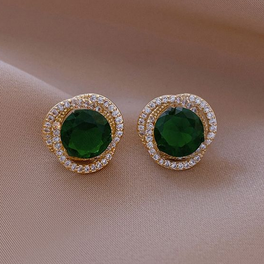 Espirais verdes cintilantes - Brincos deslumbrantes para um visual encantador!