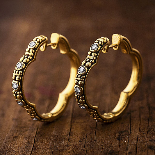Anéis Vintage Extraordinários com Design de Ouro Irregular Moderno